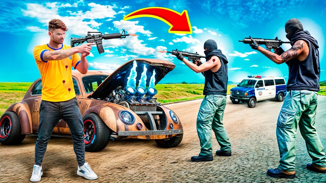 Recuperé Mi Primer Súper Coche VS Policías Corruptos Gta Rp