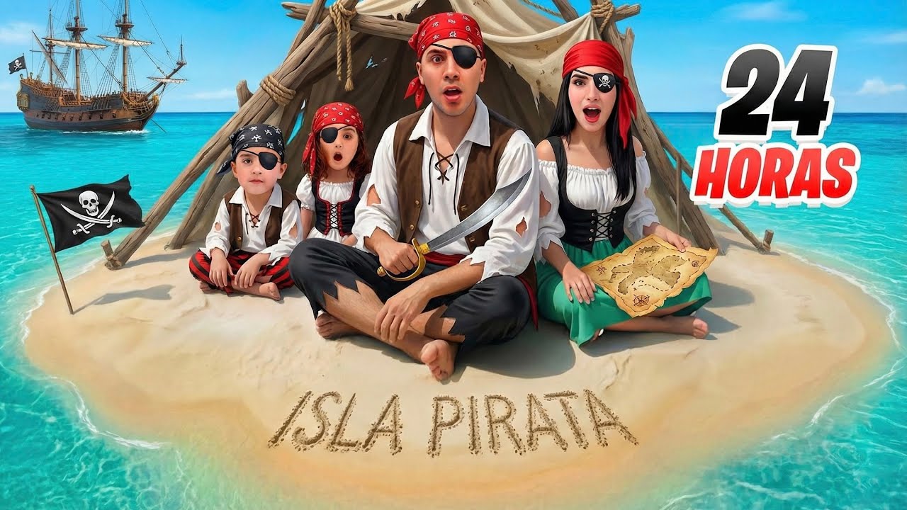 24 Horas ATRAPADOS en una ISLA de PIRATAS 🏴☠️