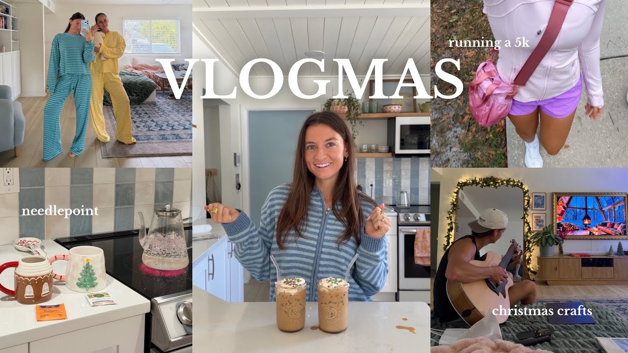 VLOGMAS: running a race, making christmas coffee syrups, and cozy chats